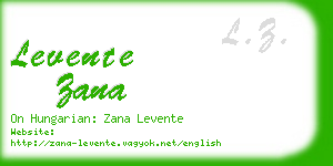 levente zana business card